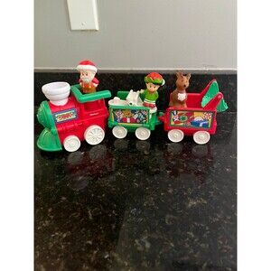 Fisher-Price Little People Musical Christmas Train with Santa Elf & Reindeer